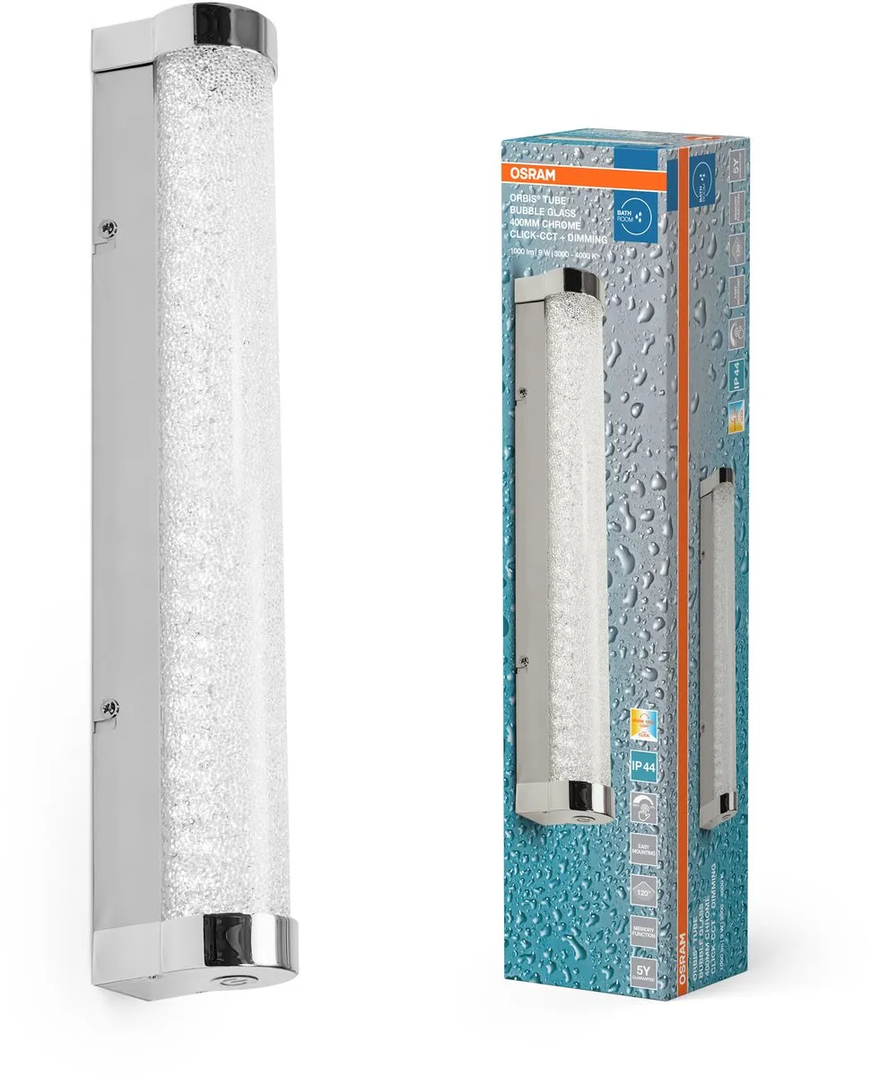 Osram Orbis Tube LED Wandlamp 9W 900lm - Chroom - 40cm - IP44