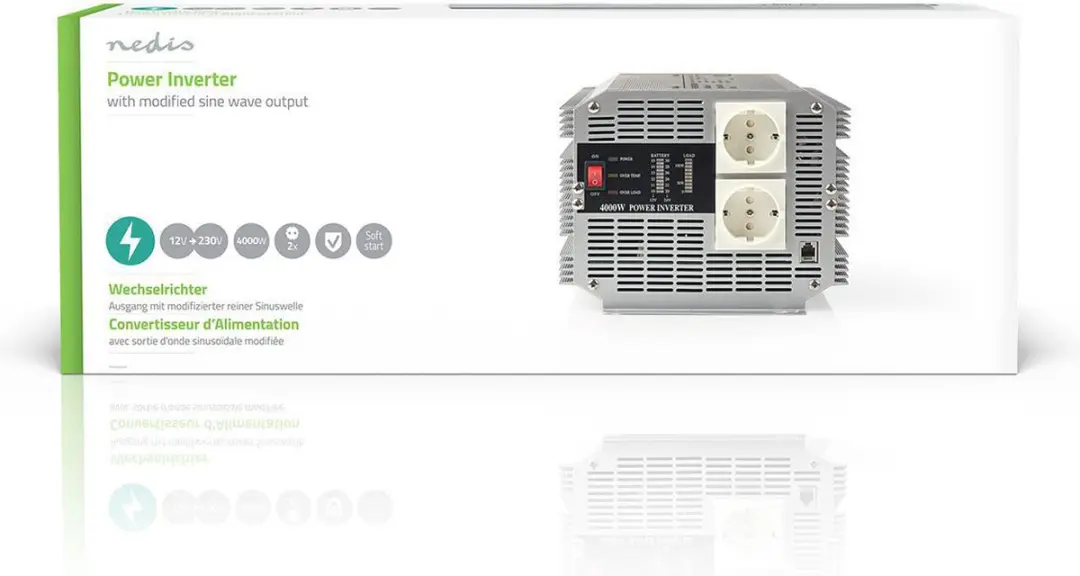 Nedis Spanningsomvormer 4000W 12V naar 230V - afbeelding 6 van 6