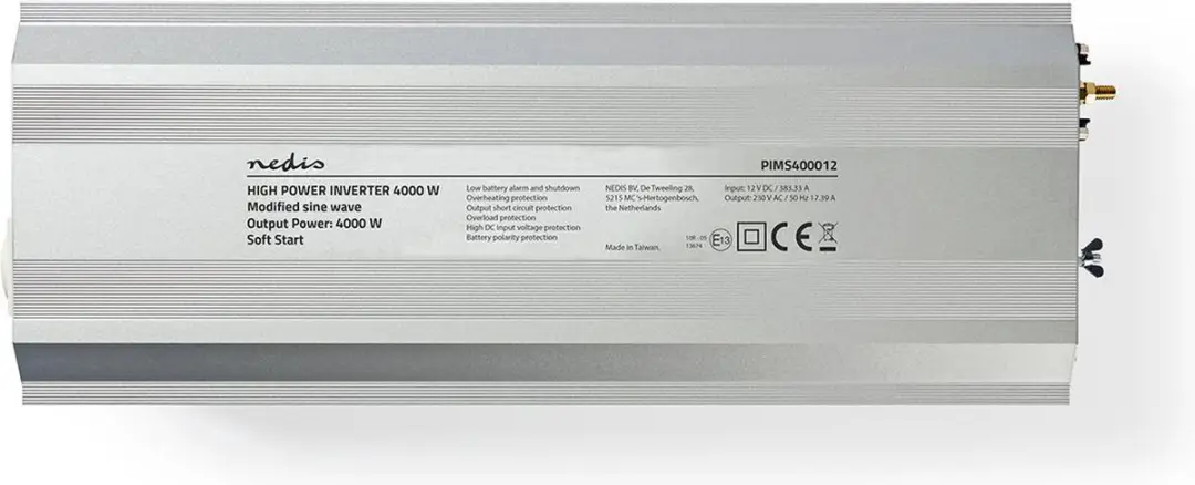 Nedis Spanningsomvormer 4000W 12V naar 230V - afbeelding 4 van 6