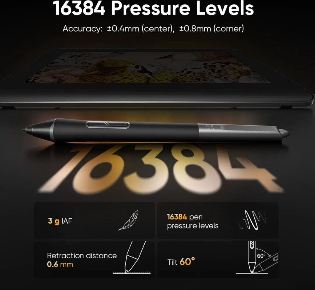 XPPen Artist Pro 16 Gen 2 MD160QH Grafisch Tablet - 16 inch - Grijs/Zwart