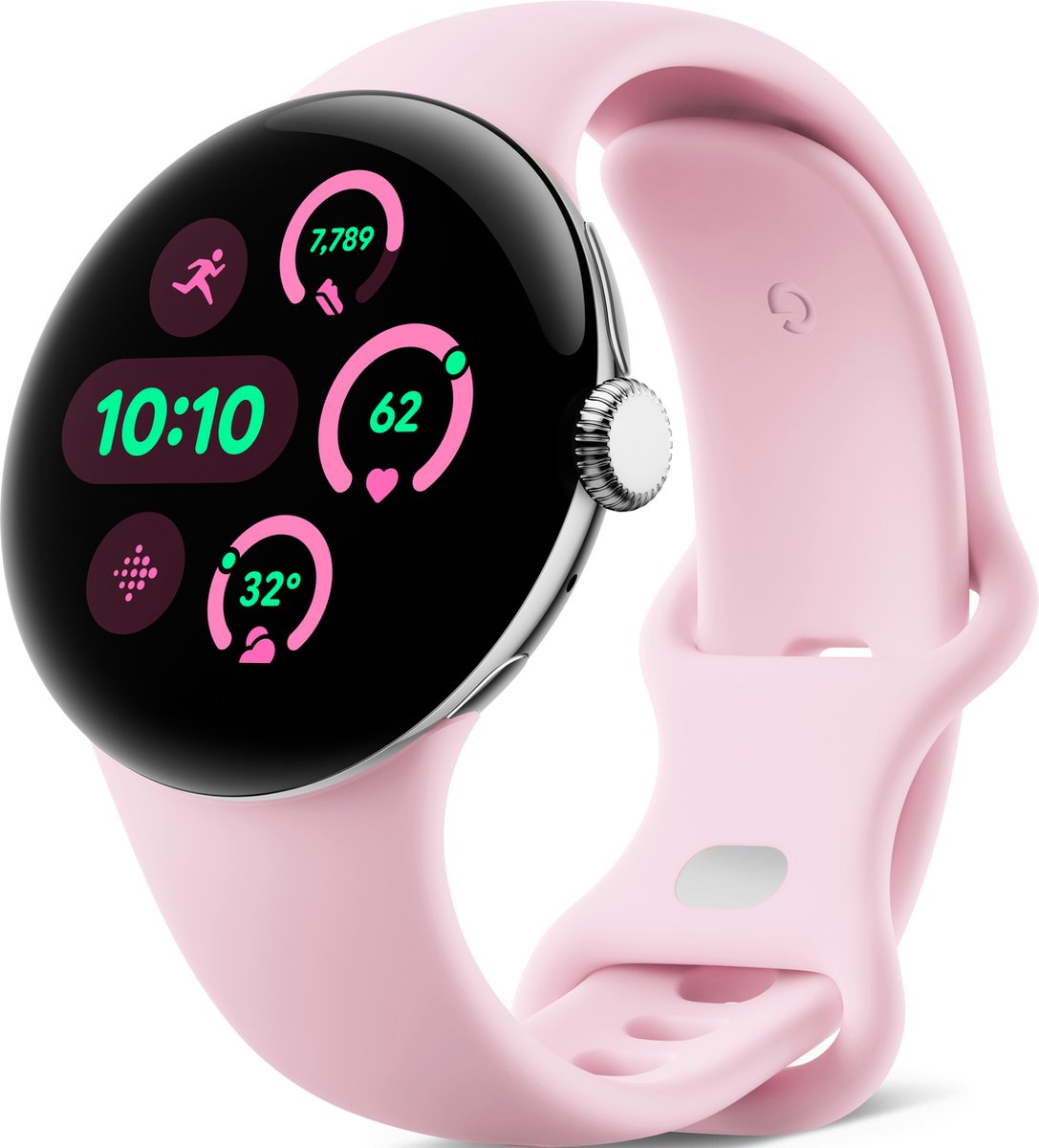 Google Pixel Watch 3 - Smartwatch - 41mm - Zilver/Roze