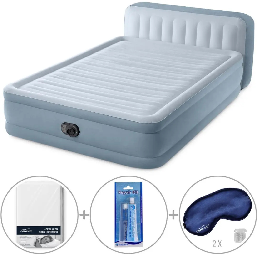 Intex Plush luchtbed met hoofdbord