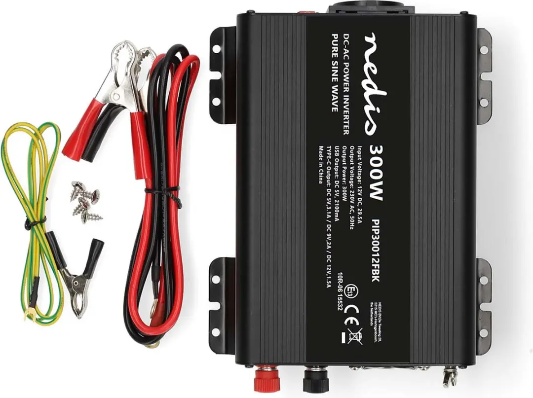 Nedis Auto Omvormer 300W 12V - Pure Sinusgolf - afbeelding 4 van 6