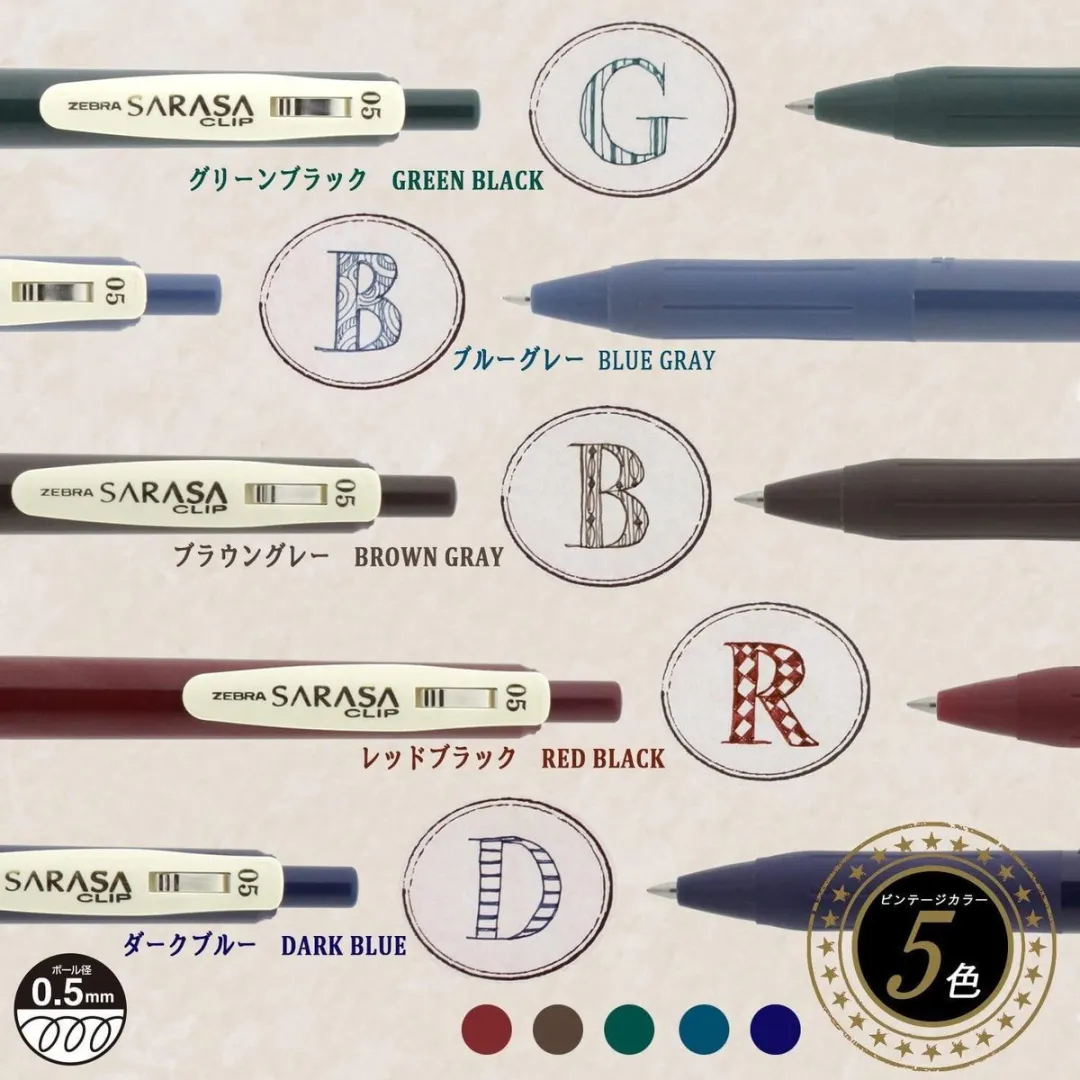 Zebra Sarasa Vintage A - 5 Stuks - Multicolor