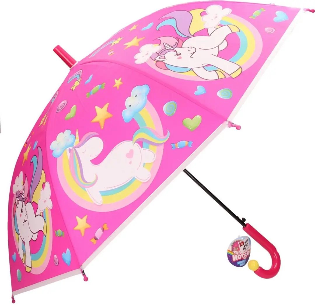 Toi-toys Kinderparaplu Eenhoorn - Roze - 66cm - afbeelding 3 van 6