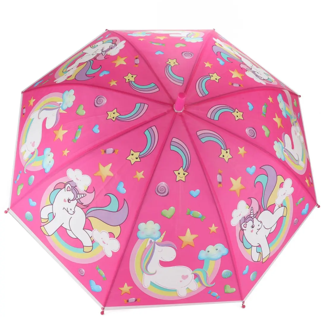 Toi-toys Kinderparaplu Eenhoorn - Roze - 66cm - afbeelding 4 van 6