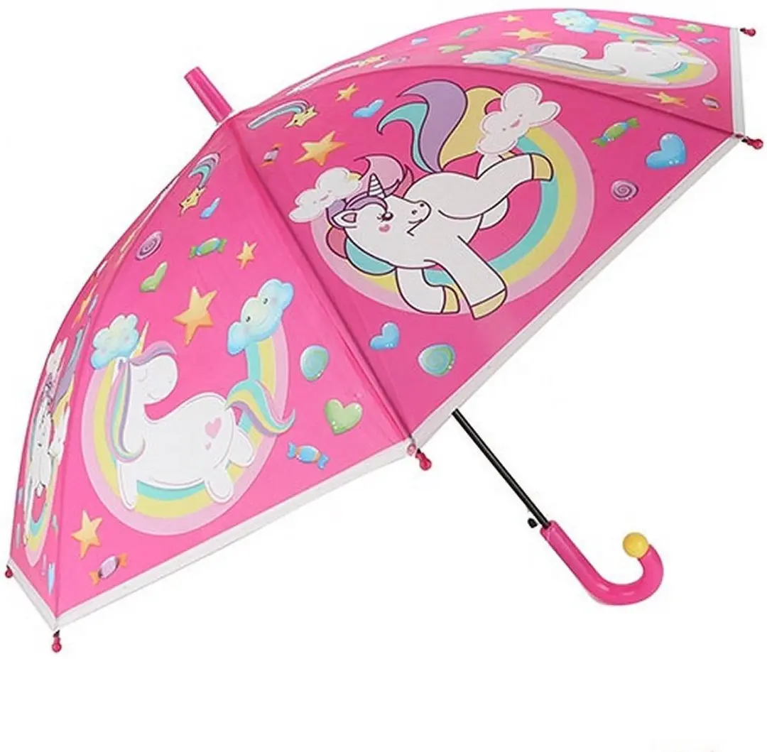 Toi-toys Kinderparaplu Eenhoorn - Roze - 66cm - afbeelding 5 van 6