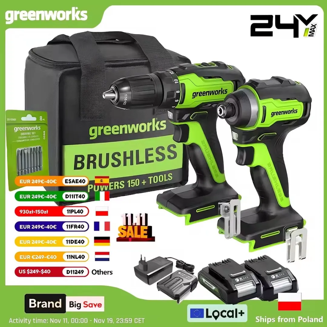 Greenworks DDG401 Accu Schroefboormachine 24V