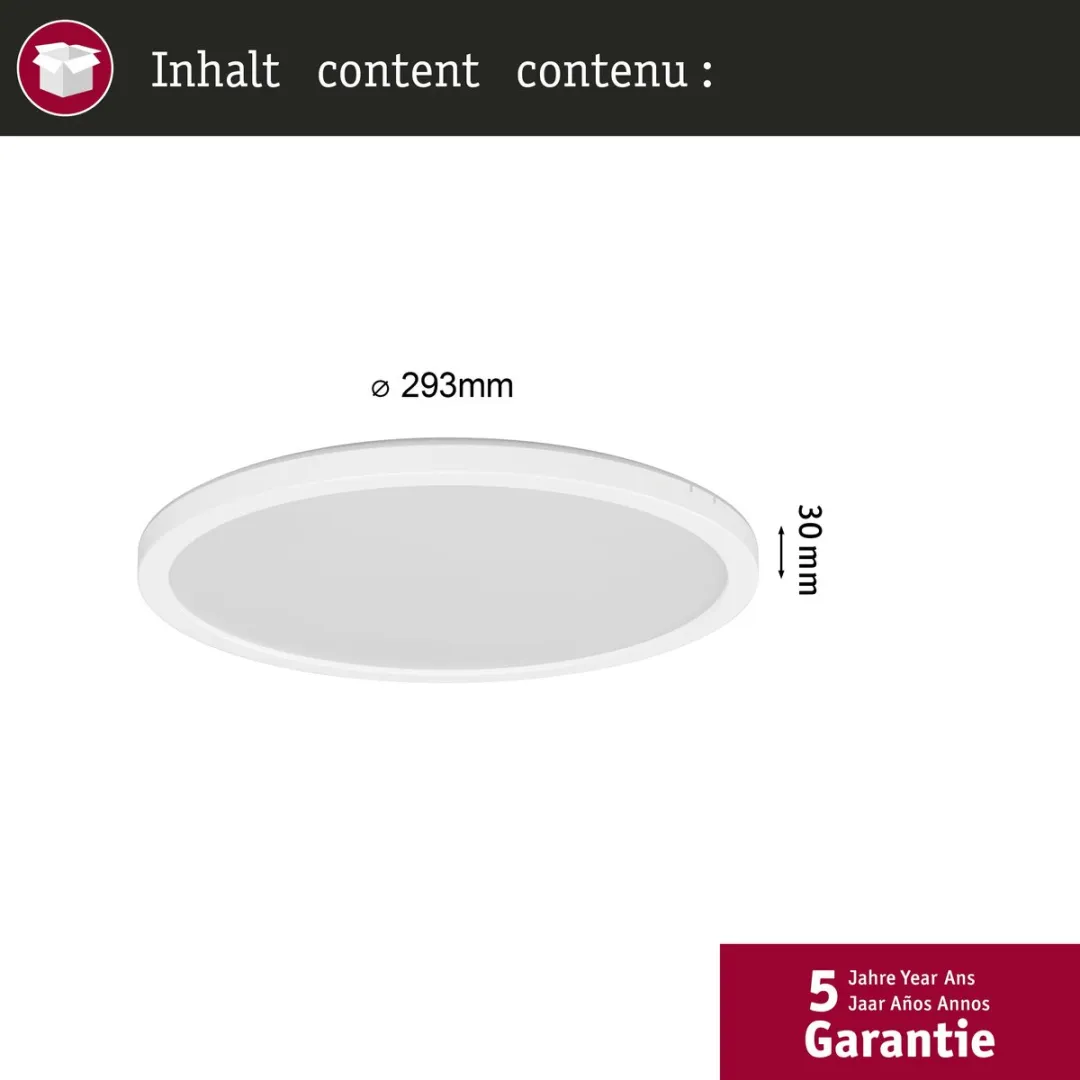 Paulmann Atria Shine LED-paneel 16W 4000K - Bewegingsmelder IP44 Wit - afbeelding 6 van 6