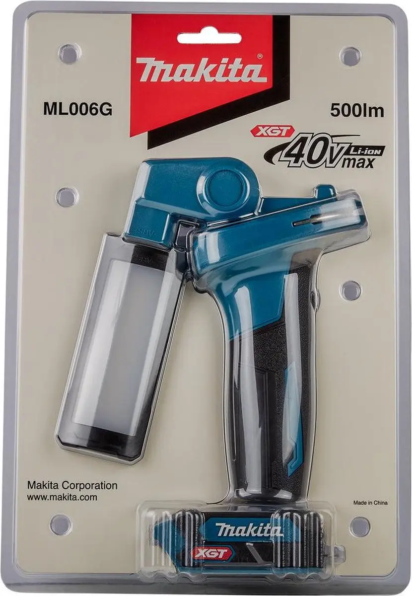 Makita DEAML006G Accu LED Zaklamp 500lm XGT - Blauw/Zwart - afbeelding 6 van 6