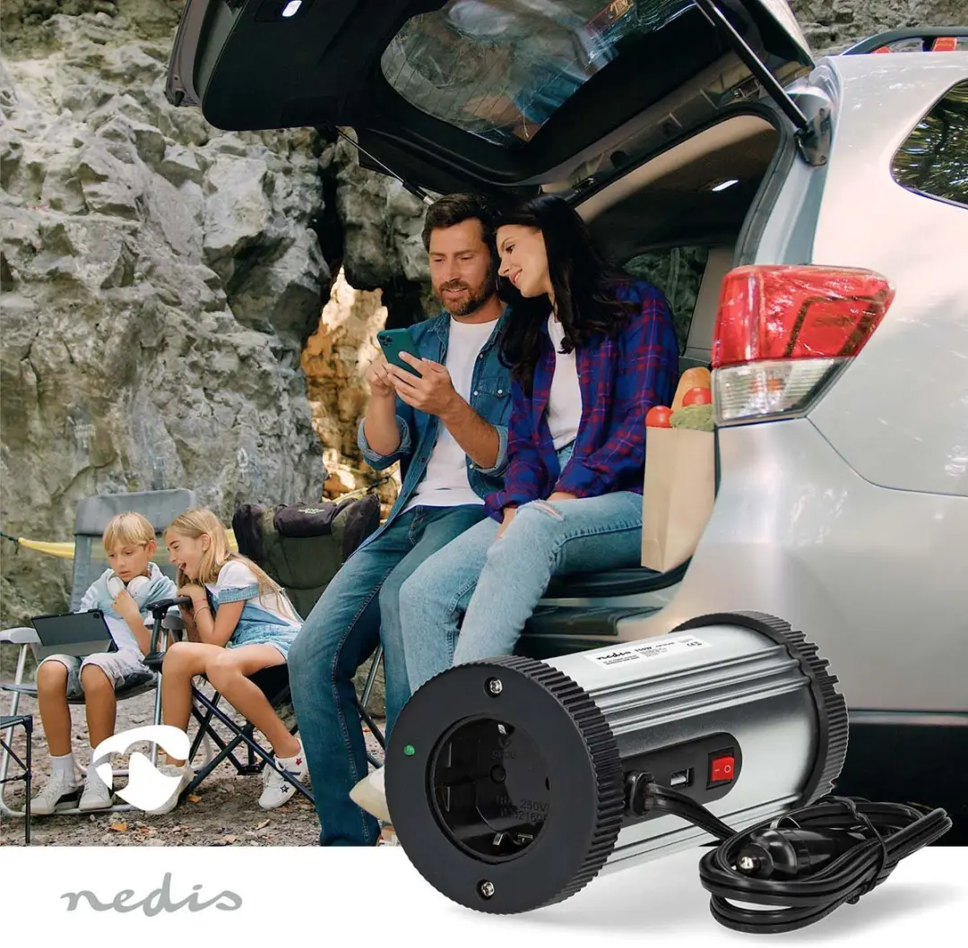Nedis Omvormer 150W Gemodificeerde Sinusgolf 12V/230V - afbeelding 4 van 6