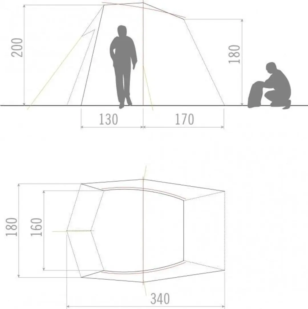 Vaude Drive Wing Tent 2 Persoons - Linen - afbeelding 2 van 3