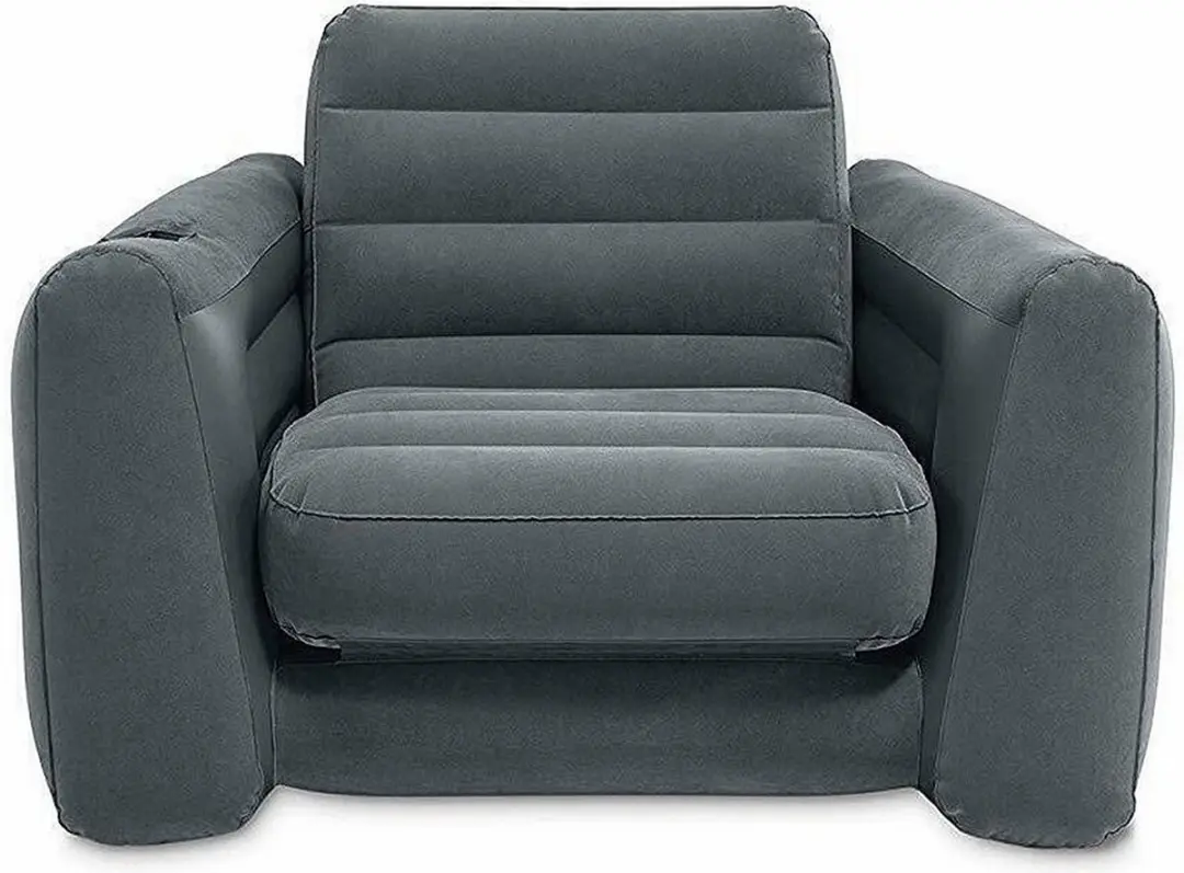 Intex 66551NP Opblaasbare Stoel-Bed 117x224x66 cm Antraciet