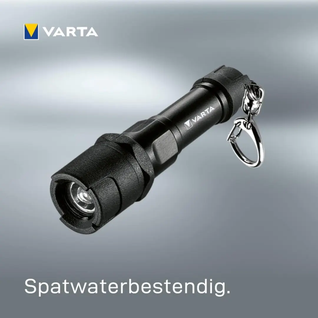 Varta Sleutelhanger Zaklamp Zwart [12 Lumens]