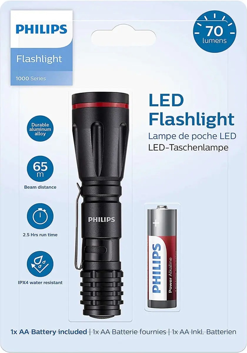 Philips SFL1001P/10 LED-zaklamp - 160 lumen - Zwart - afbeelding 6 van 6