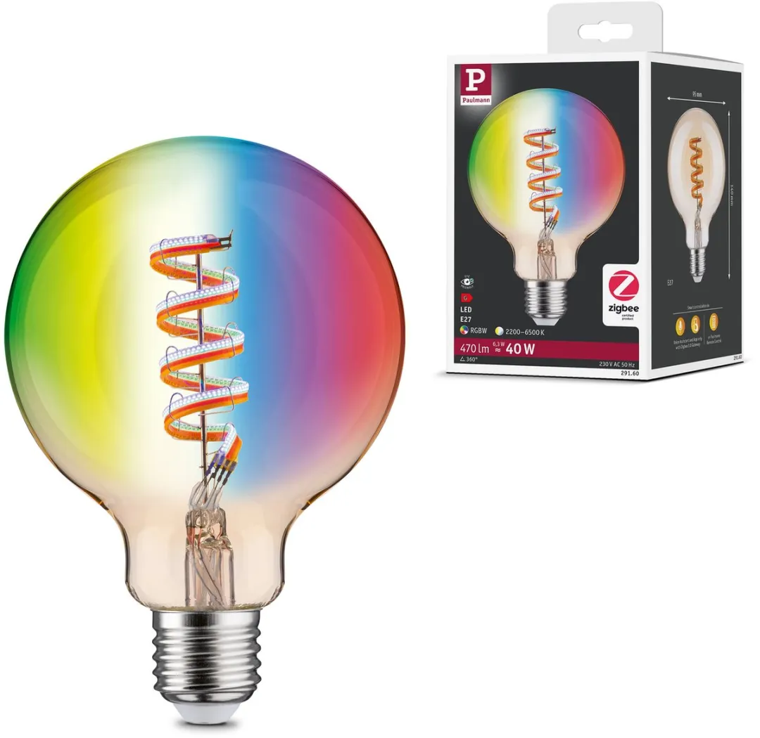 Paulmann Filament LED Globe G95 E27 470lm RGBW