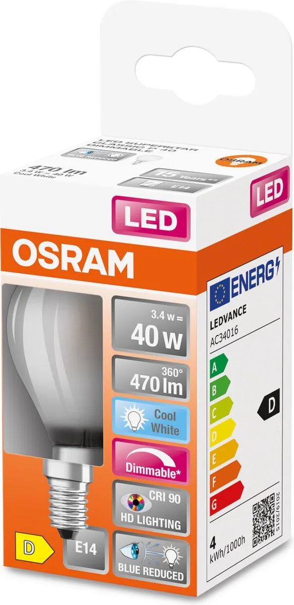 Osram Superstar LED Lamp E27 5.8W 73lm Koelwit 4000K - Helder - afbeelding 6 van 6