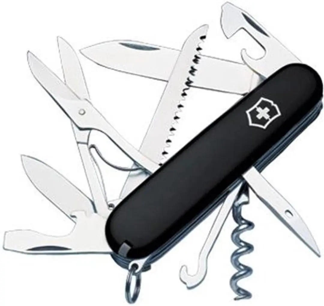 Victorinox Huntsman Zwitsers Zakmes - 15 Functies - Zwart - afbeelding 2 van 5