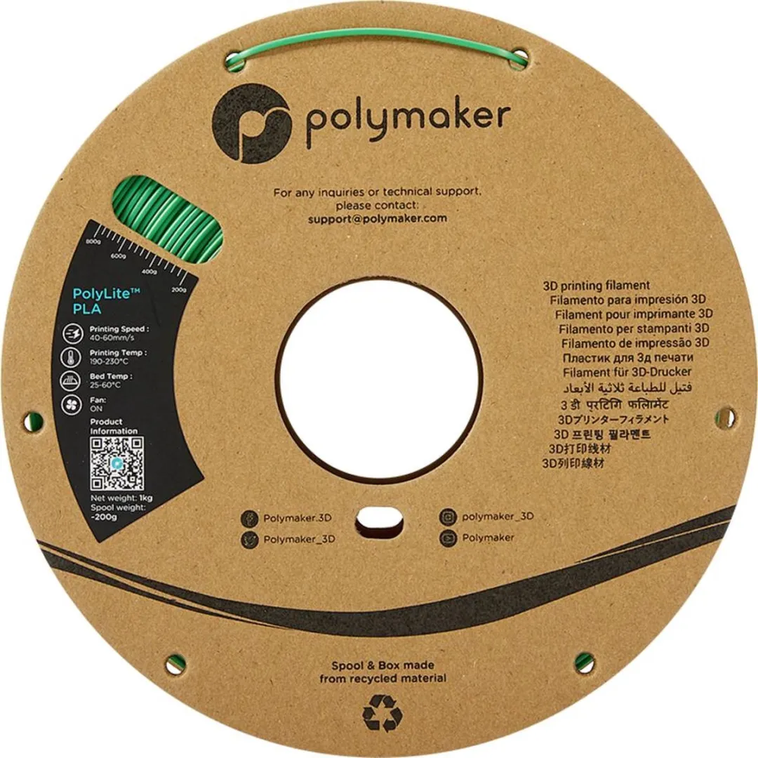 Polymaker PolyLite PLA Filament 1.75mm 1000g - Groen