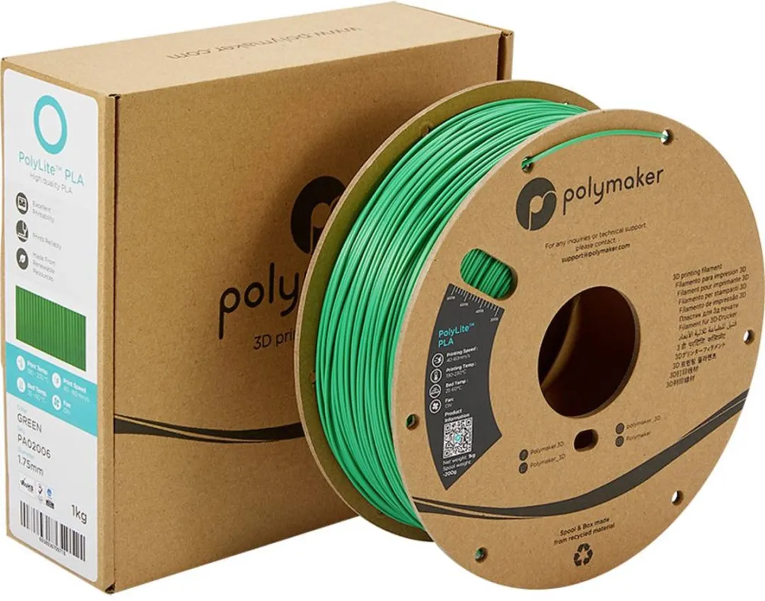 Polymaker PolyLite PLA Filament 1.75mm 1000g - Groen