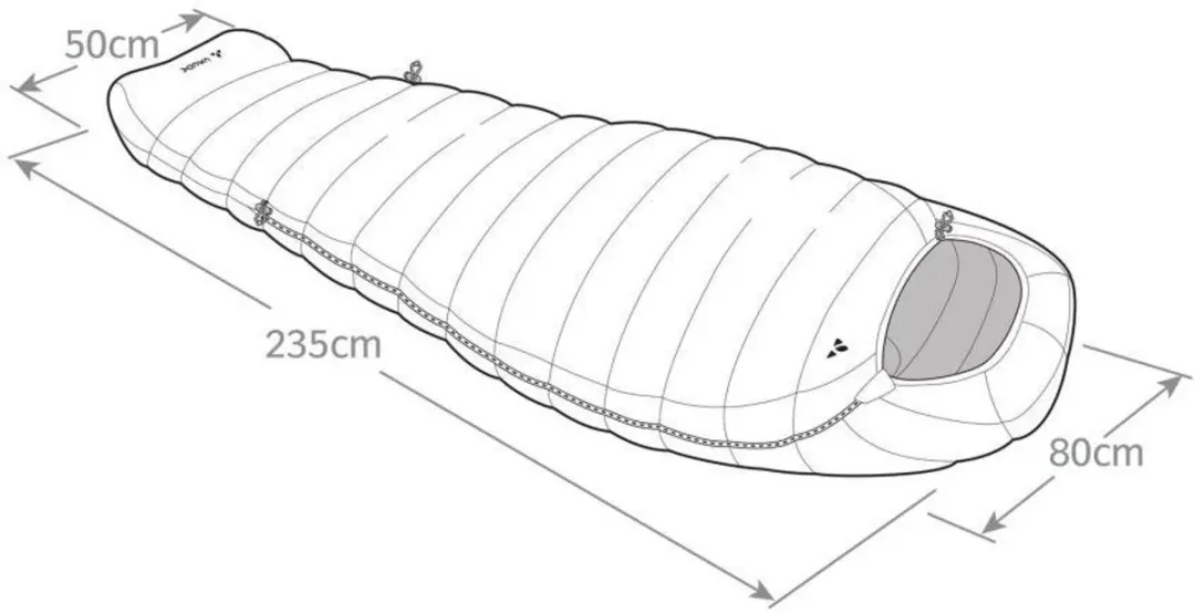 Vaude Rotstein 700 DWN Slaapzak - Navy - afbeelding 3 van 3