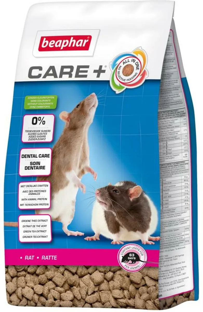 Beaphar Care+ Rattenvoer 700g - 4x 2,8kg