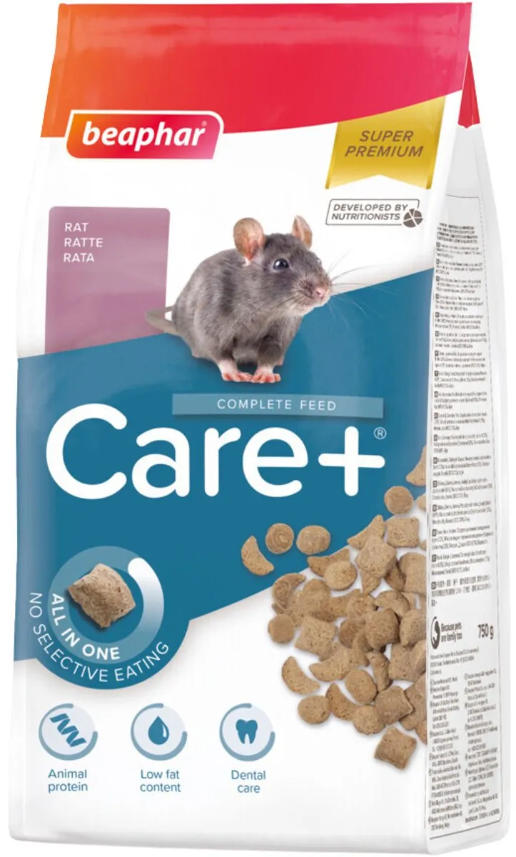 Beaphar Care+ Rattenvoer 700g - 4x 2,8kg