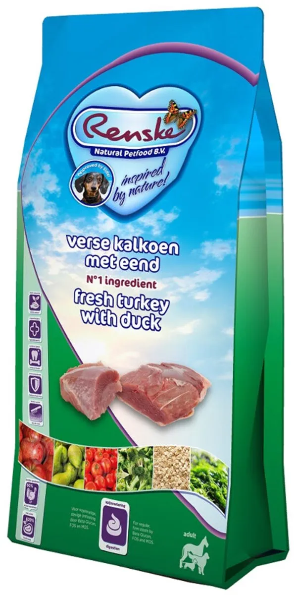 Renske Super Premium Hondenvoer Adult Kalkoen & Eend 600g