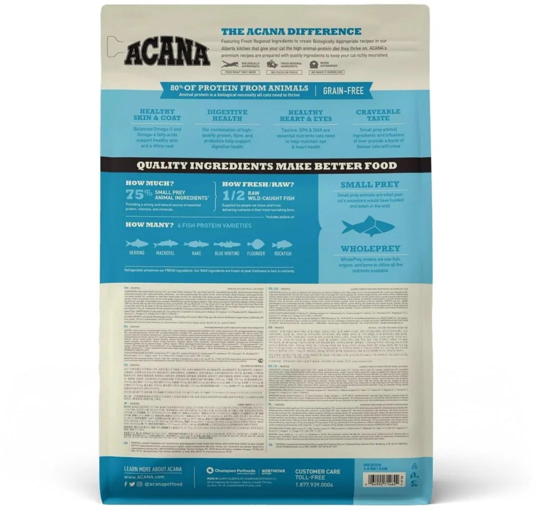 Acana All Life Stages Pacifica Kattenvoer 1.8kg
