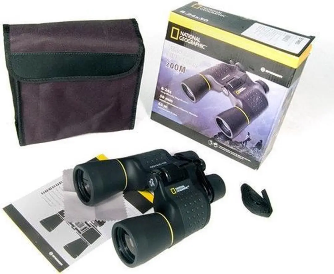 National Geographic Verrekijker 8-24x50 Porro Zoom - Zwart - afbeelding 6 van 6