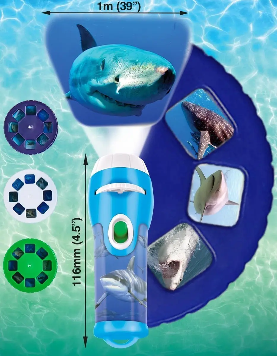 Brainstorm Toys Shark Torch & Projector - Haaien - afbeelding 2 van 4