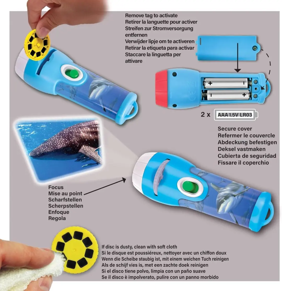 Brainstorm Toys Shark Torch & Projector - Haaien - afbeelding 4 van 4