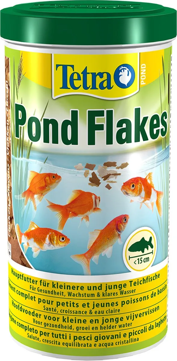 Tetra Pond Flakes Kleine En Jonge Tuinvijvervissen - Visvoer - 1 L