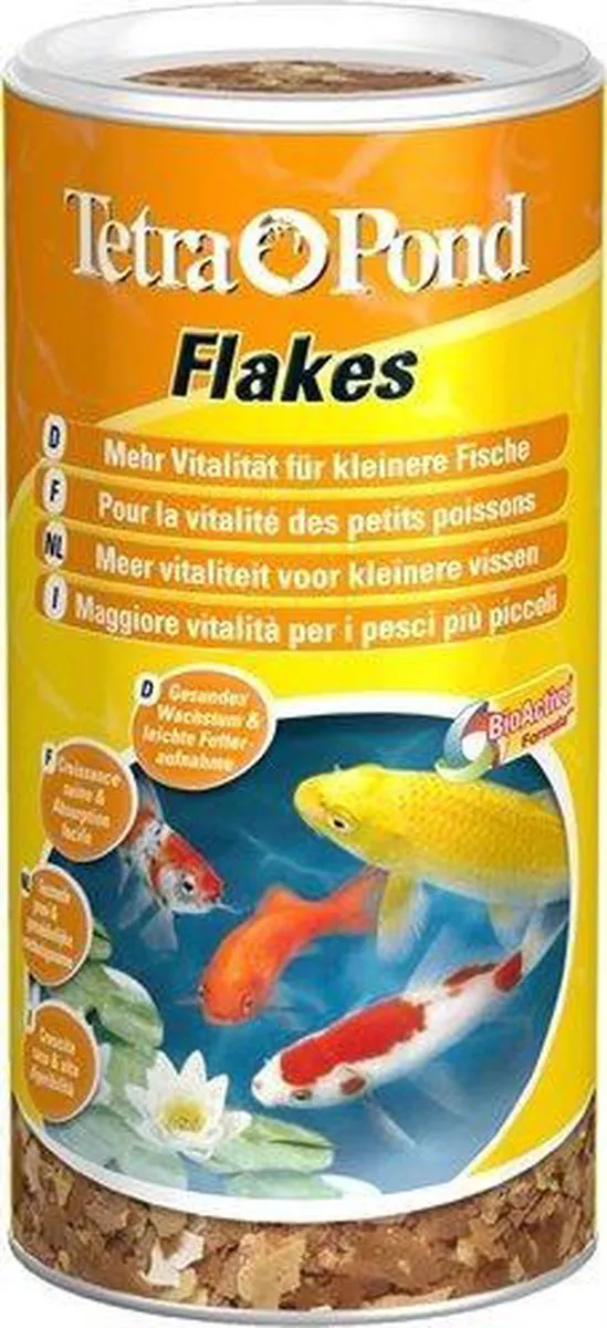 Tetra Pond Flakes Visvoer - 1L - Kleine vissen - afbeelding 6 van 6
