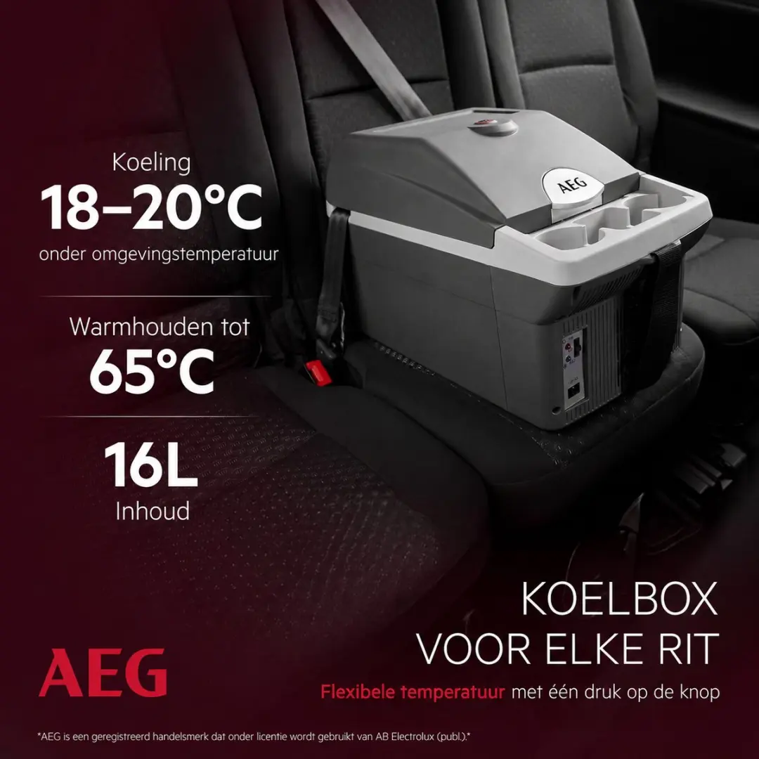 AEG Bordbar BK16 Koelbox - 16 l - Grijs - afbeelding 4 van 6
