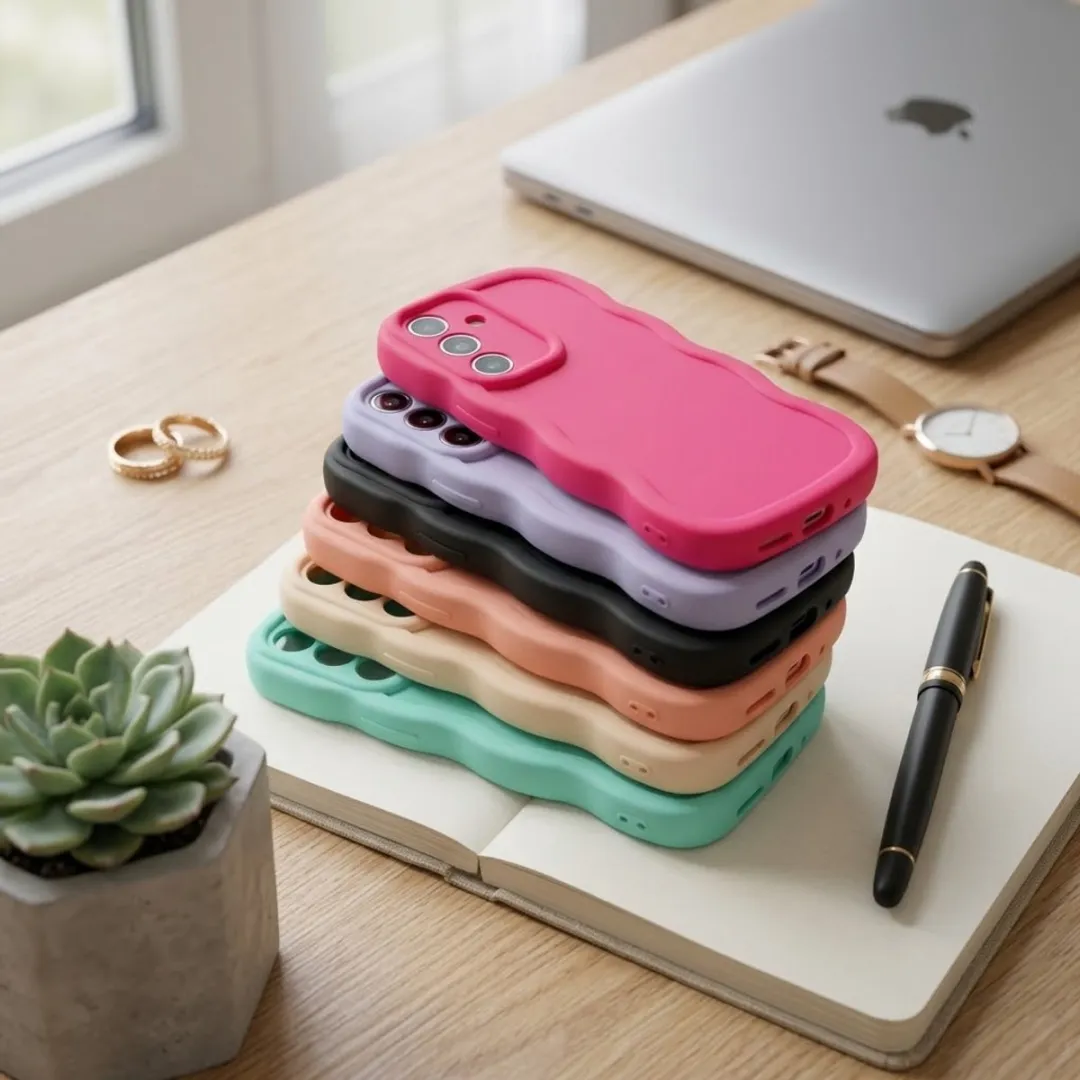 NUVEX Siliconen Hoesje Samsung Galaxy S25 - 6 Stuks Mintgroen/Zwart/Roze