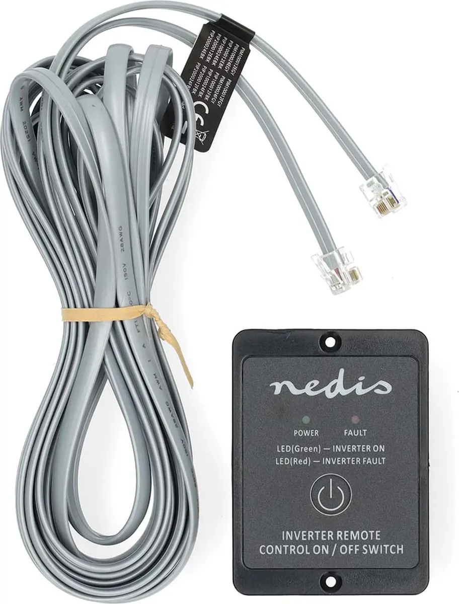 Nedis Omvormer Afstandsbediening 6m - RJ12 - Zwart - afbeelding 2 van 2