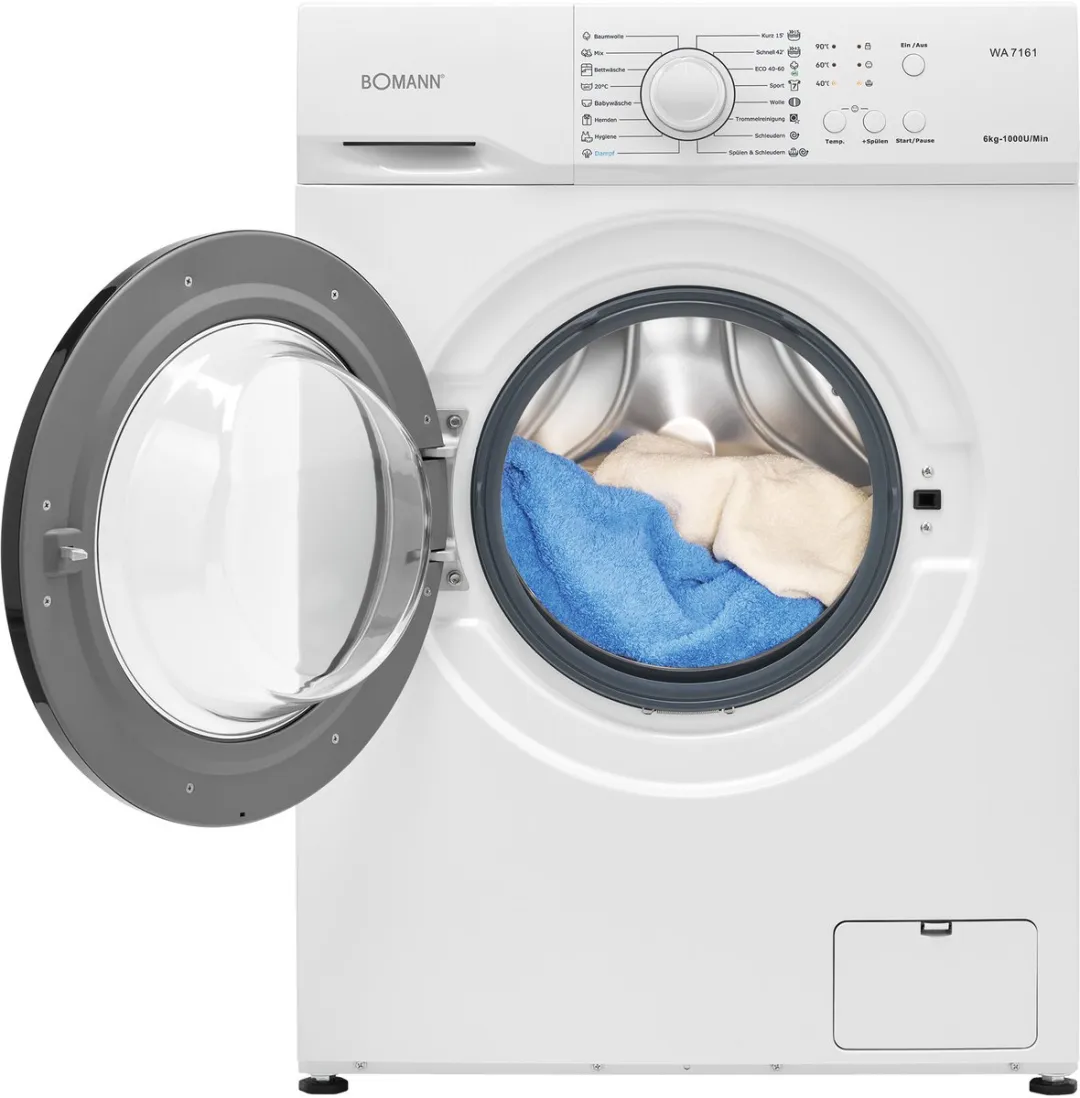 Bomann WA 7161 W Wasmachine 6 kg - 1000 toeren - 16 programma's