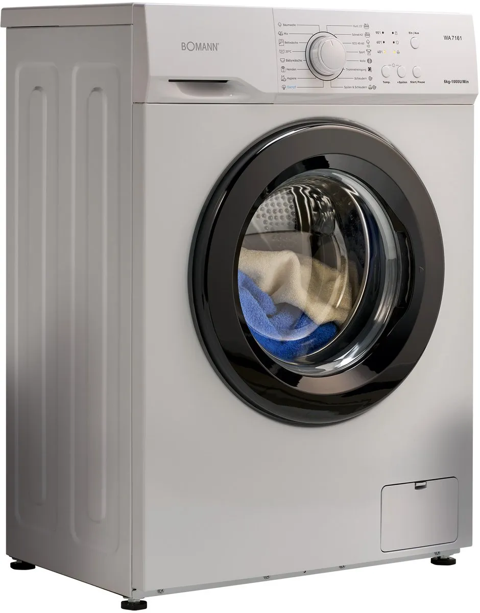 Bomann WA 7161 W Wasmachine 6 kg - 1000 toeren - 16 programma's