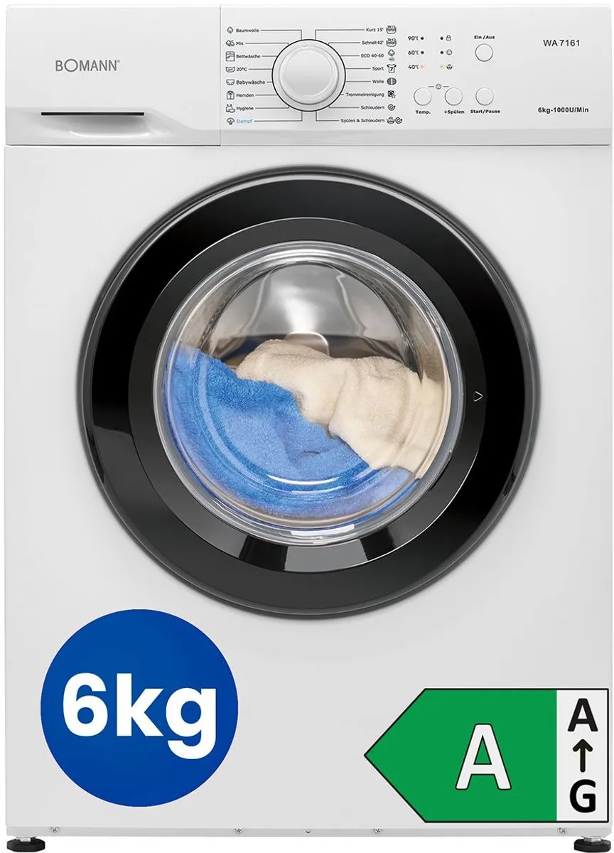 Bomann WA 7161 W Wasmachine 6 kg