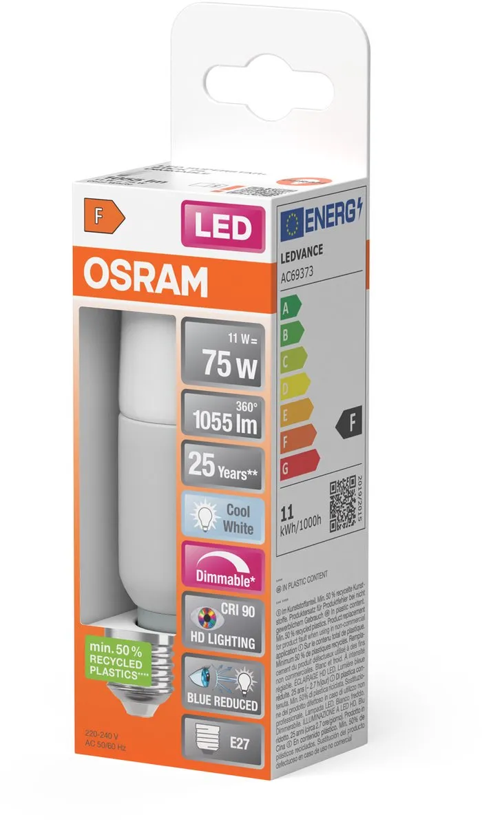 Osram LED Superstar E27 Linear Mat 11W 1050lm - Koel wit