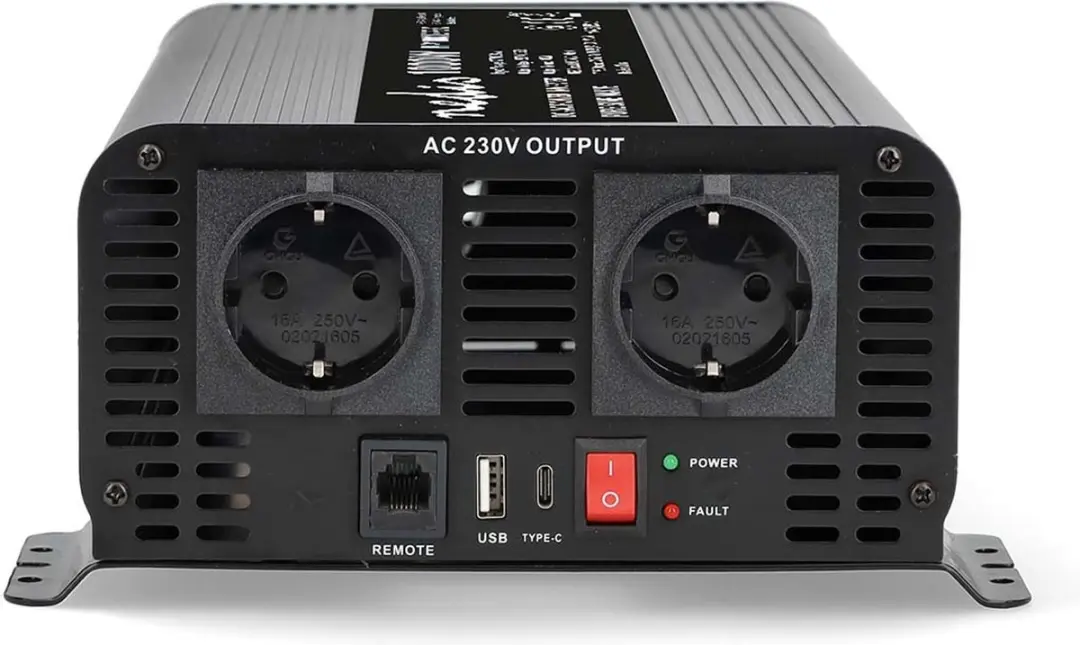 Nedis Omvormer 1000W - Zuivere Sinusgolf - 12V/230V - afbeelding 6 van 6