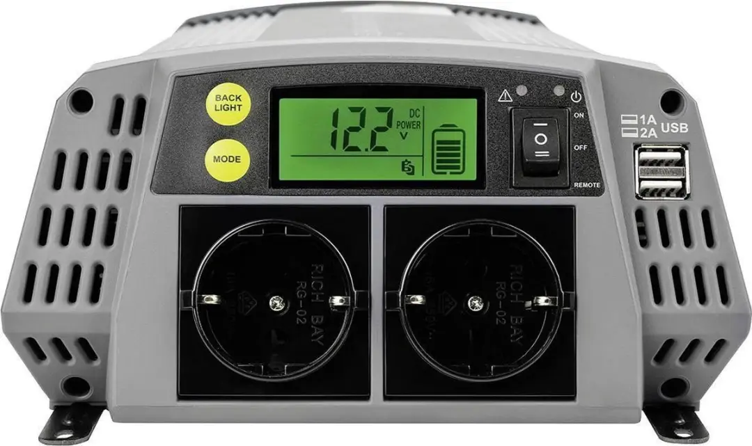 Pro-User Zuivere Sinus Omvormer PSI600 - 600W - 12V - afbeelding 4 van 6