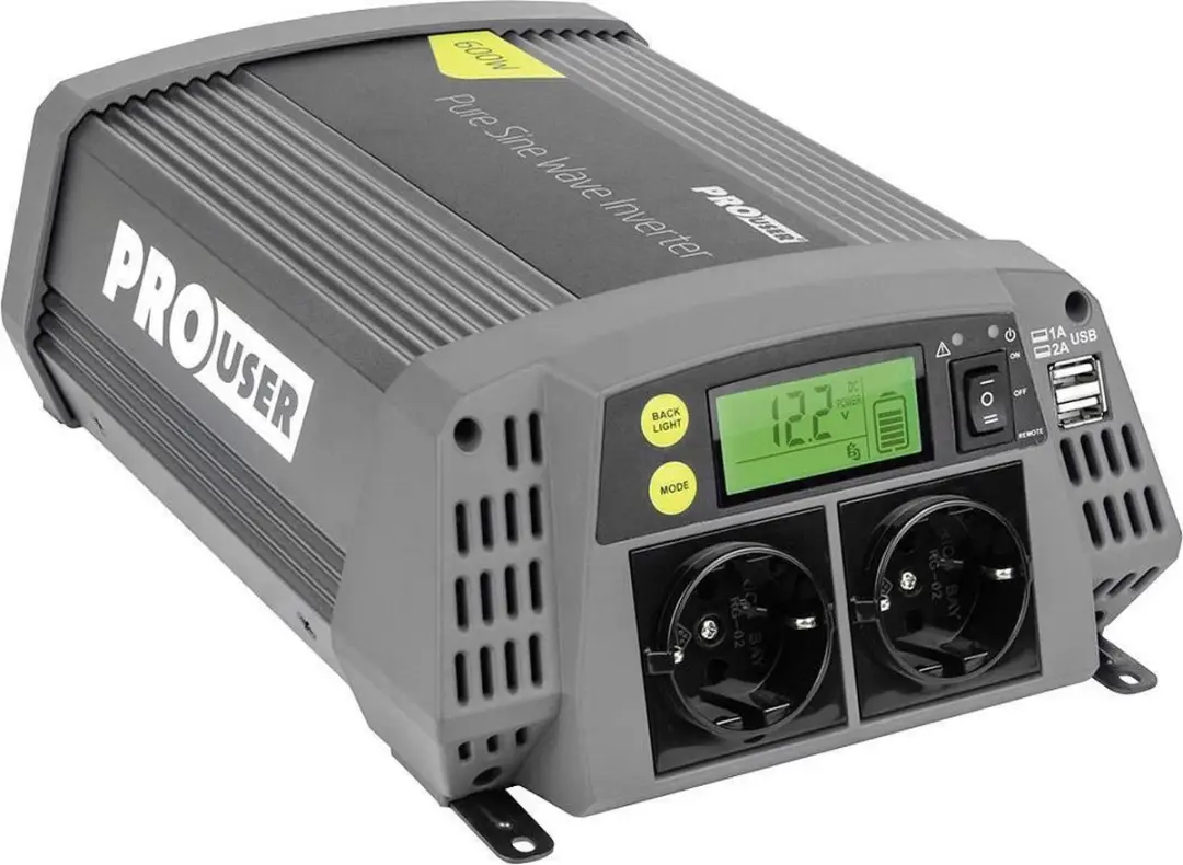 Pro-User Zuivere Sinus Omvormer PSI600 - 600W - 12V - afbeelding 5 van 6
