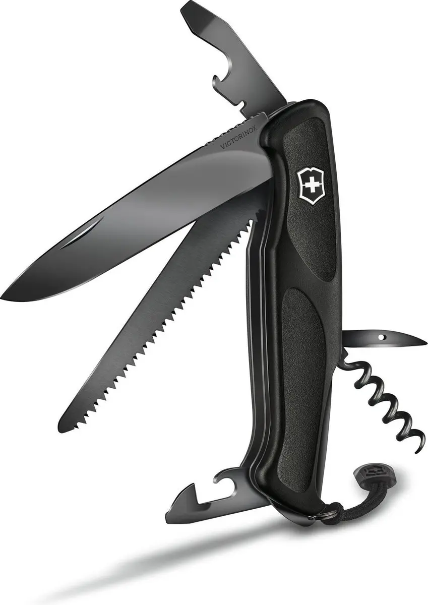 Victorinox Ranger Grip 55 Zwitsers Zakmes - Onyx Black - afbeelding 3 van 6