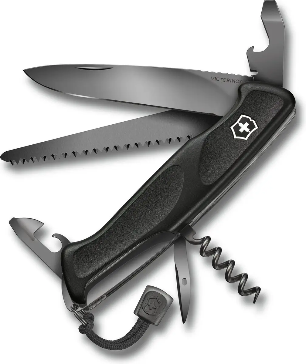 Victorinox Ranger Grip 55 Zwitsers Zakmes - Onyx Black - afbeelding 2 van 6
