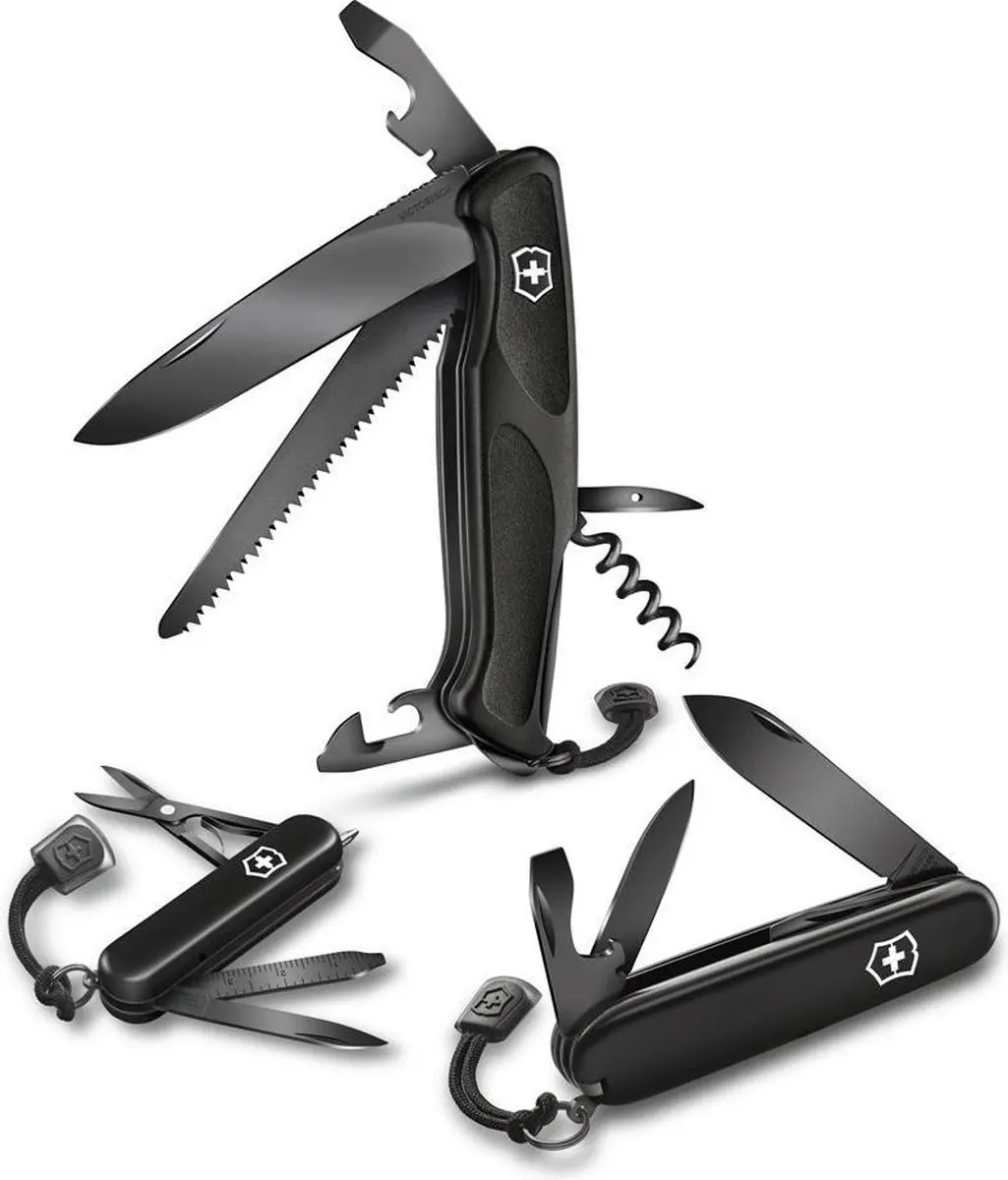 Victorinox Ranger Grip 55 Zwitsers Zakmes - Onyx Black - afbeelding 6 van 6
