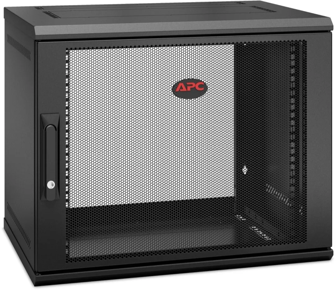 APC NetShelter WX 9U Single Hinged Wall-mount Enclosure 400mm Deep. Wandrek Zwart