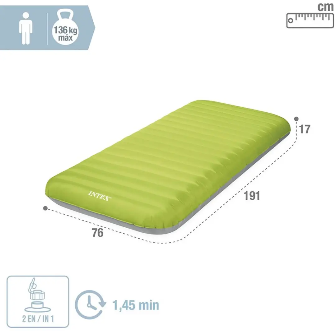 Intex TruAire Twin Dura-Beam Luchtbed - 191x76x17cm - afbeelding 5 van 6