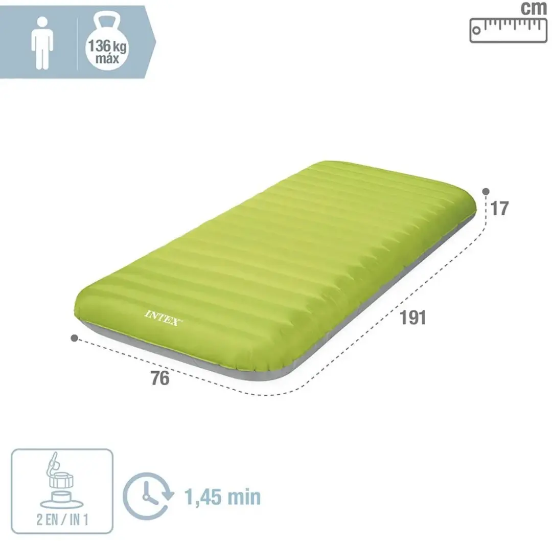 Intex TruAire Twin Dura-Beam Luchtbed - 191x76x17cm - afbeelding 6 van 6